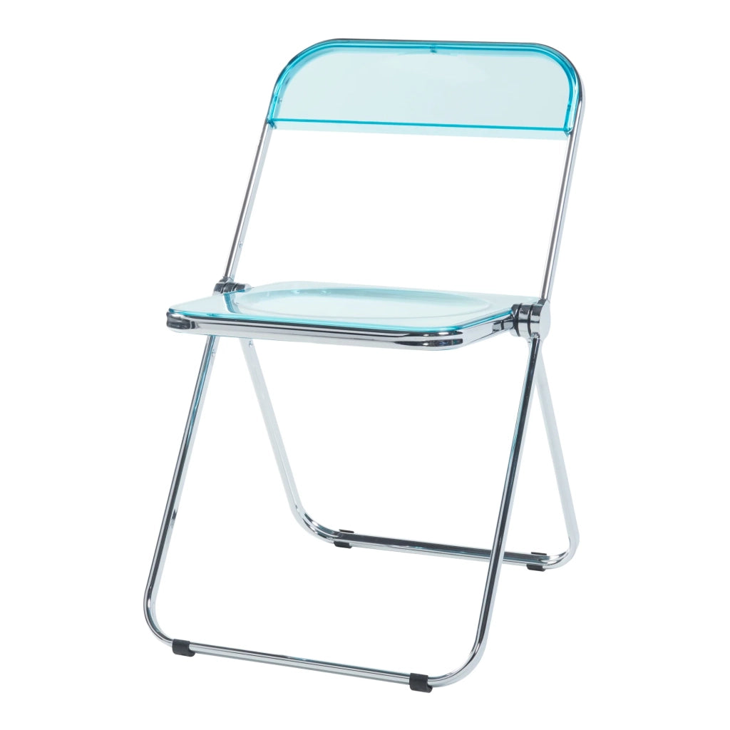 Set di 4 sedie pieghevoli da campeggio 74 x 46 x 47 cm azzurro trasparente 03_0009846