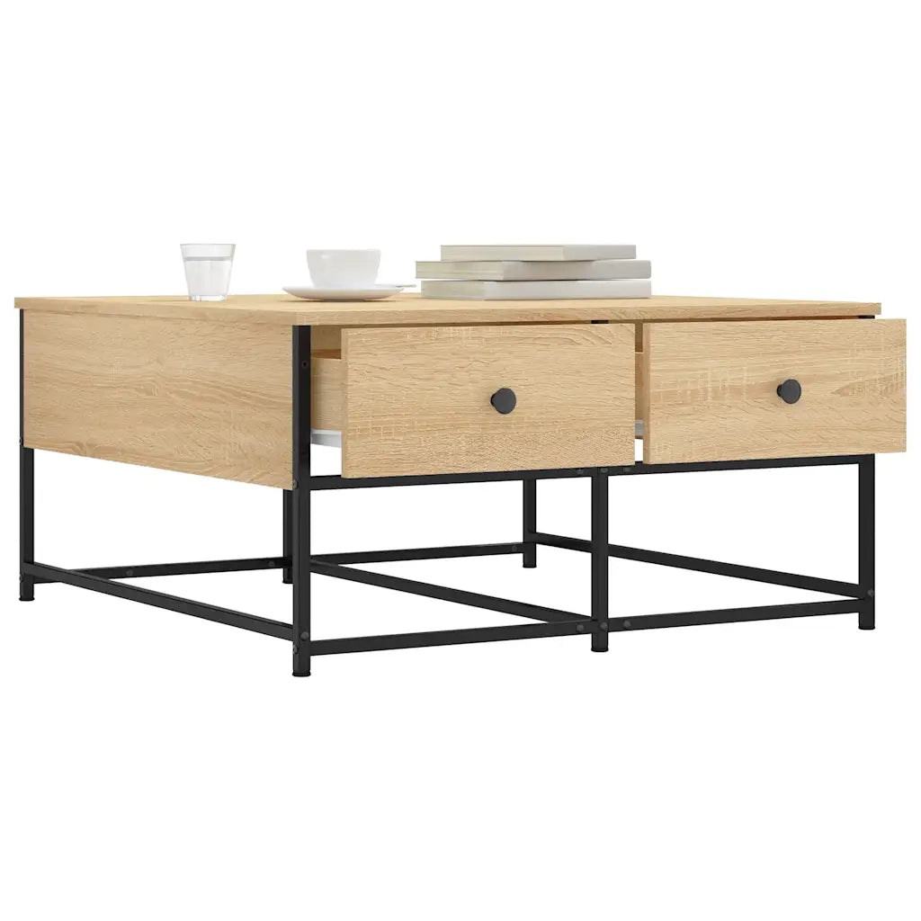 Tavolino da Salotto Rovere Sonoma 80x80x40 cm Legno Multistrato 835355