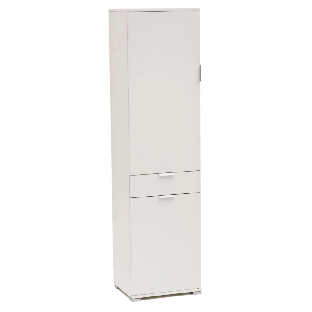 ARMADIO BASIC CON 2 ANTE E 1 CASSETTO BIANCO 45 X 38 X H174 CM