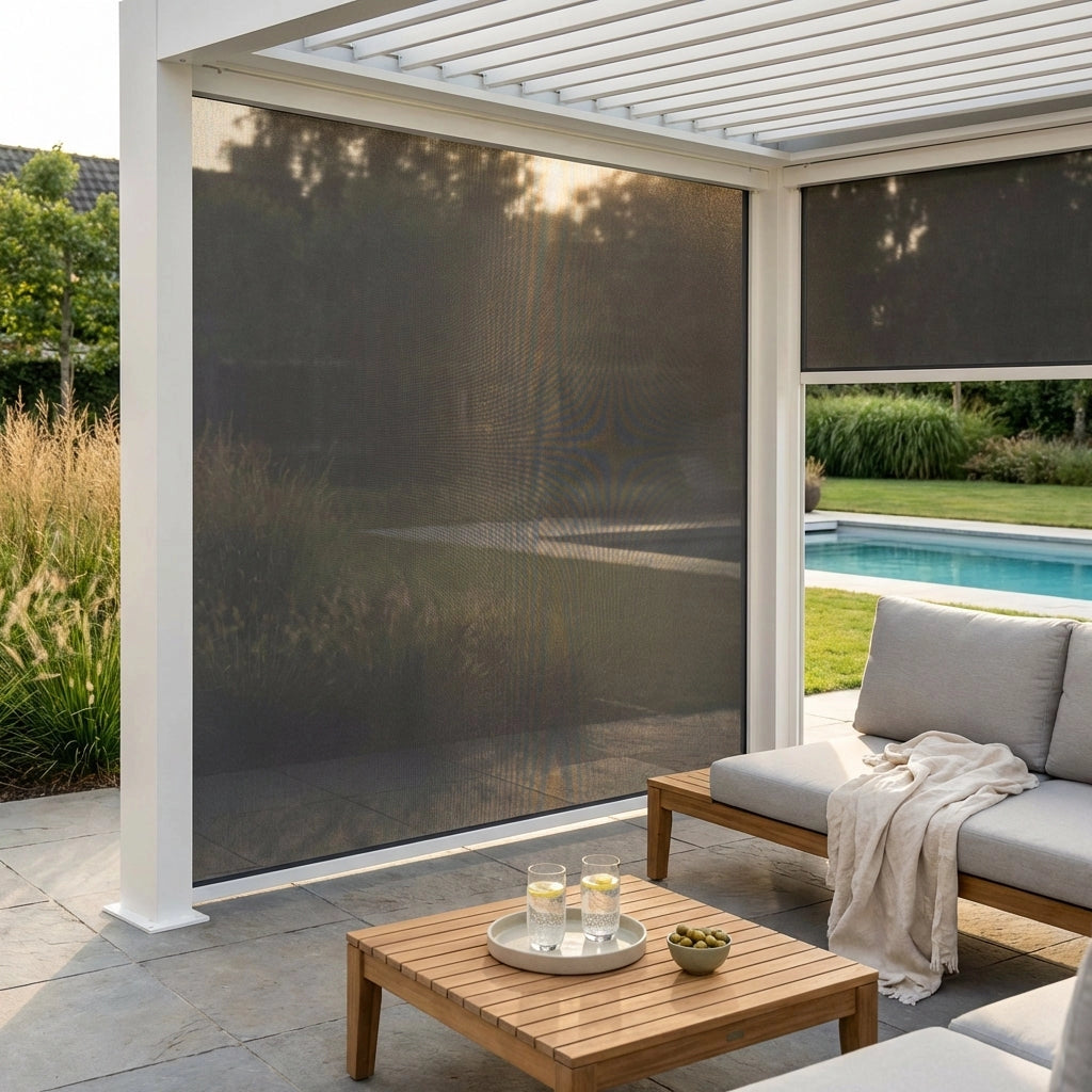 Parete laterale per pergola in alluminio textilene - TONY
