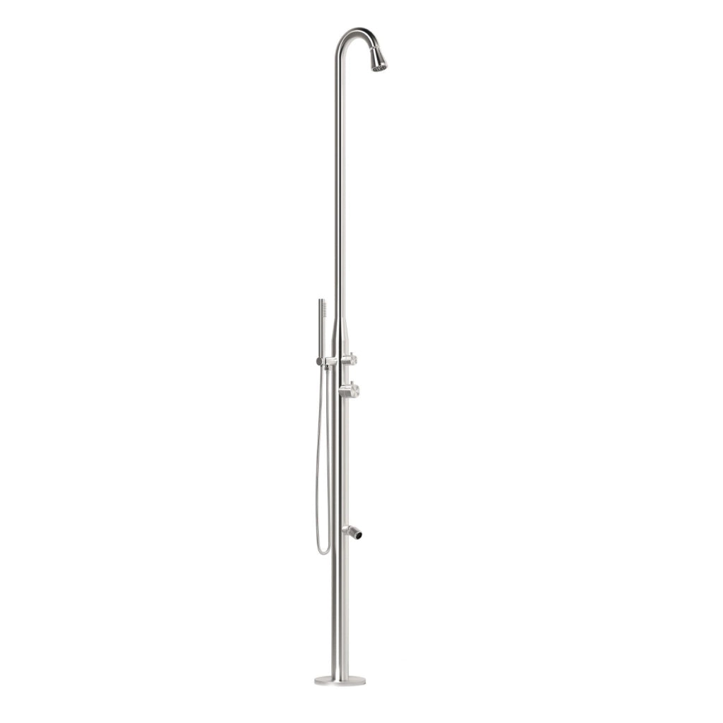 MPC Doccia per Piscina da Esterno in Acciaio Inox AISI 316L colore Inox resistente ad agenti atmosferici acqua salata e prodotti chimici MX1006-INOX