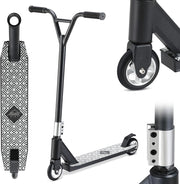 Monopattino Stunt Scooter Freestyle ABEC 9 Ruote in PU Manubrio a 360° Bambini Adulti