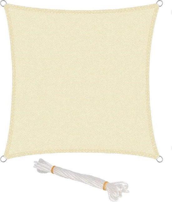 Tendal rettangolare - impermeabile e traspirante - HDPE resistente ai raggi UV - robusto e stile - crema - 4x6m