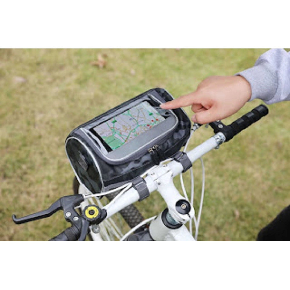 Trade Shop - Borsa Manubrio Bicicletta Bici Tasca Touch Navigatore Smartphone Tracolla Zx-9423 -
