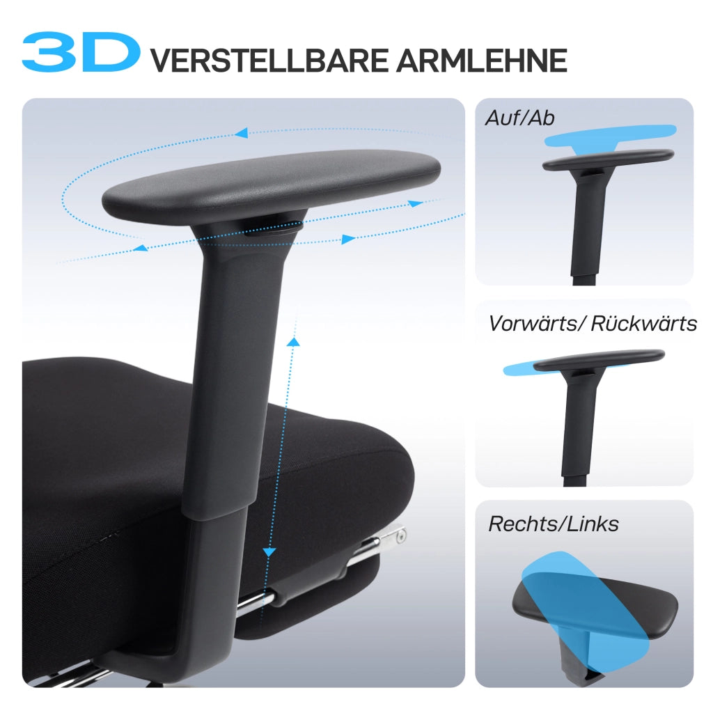 Sedia da Ufficio Ergonomica con Schienale Rete e Supporto Lombare ¨C Zephmum ¨C Grigio