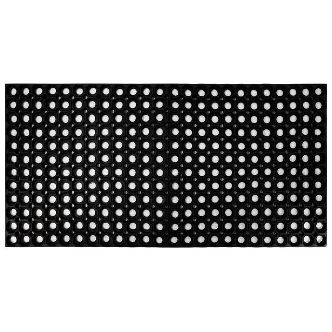 Velcoc, Zerbino Gummy da Esterno, Gomma Antiscivolo con Fori, 50 x 100 cm, Nero