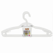 Trade Shop - Set 3 Pz Grucce Plastica Stampelle Appendi Abiti Pantaloni Giacche Bianco 79329 -