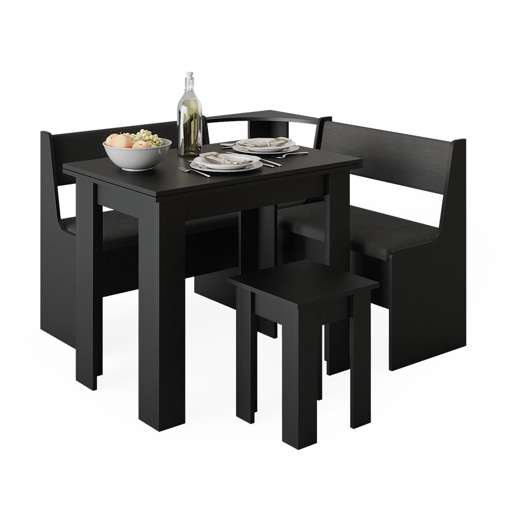 Vicco Panca ad angolo Nero 41.5 x 120 cm