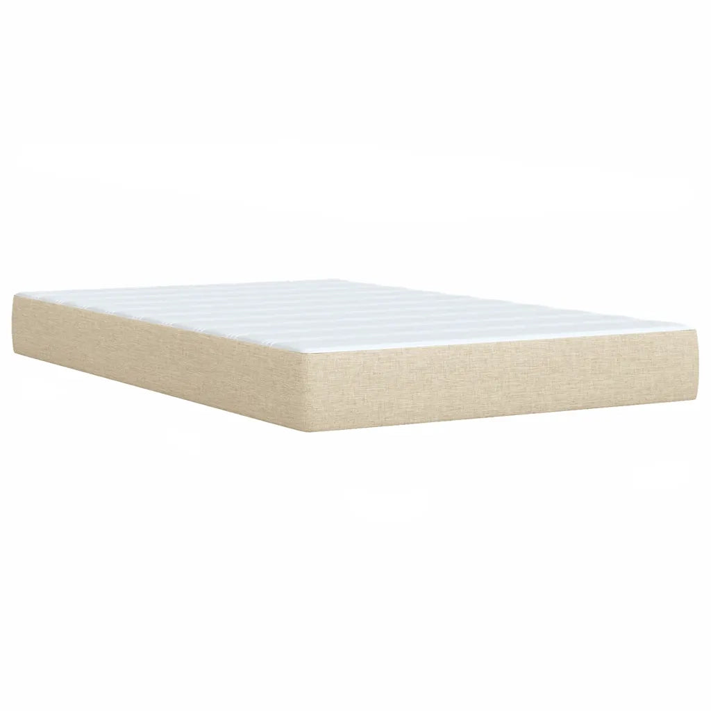 Giroletto a Molle con Materasso Crema 120x200 cm in Tessuto 3287428