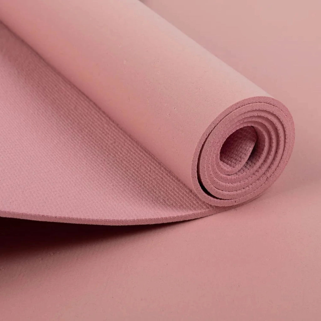 OWIJI Tappetino Yoga Pilates Aerobica Palestra Ginnastica Rosa PVC Antiscivolo Dimensioni 61 x 173 Spessore 0,5 mm Pieghevole Confortevole Casa Palestra Ufficio