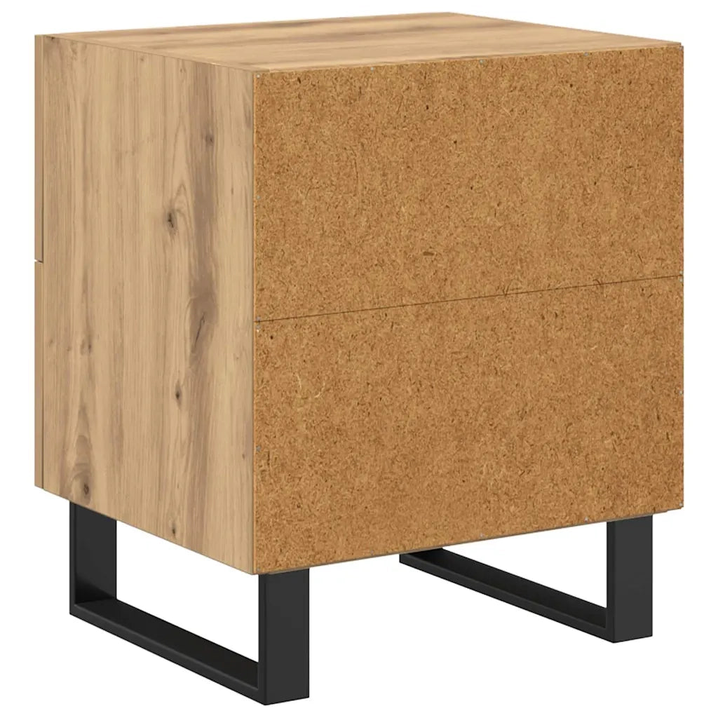 Armadio da Notte 2 pcs Rovere artigianale 40 x 35 x 47,5 cm