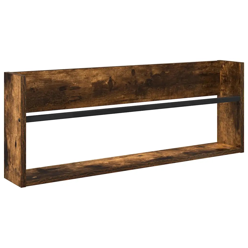 Scaffale per riviste Rovere fum¨¦ 80 x 12 x 30 cm CFW4104098