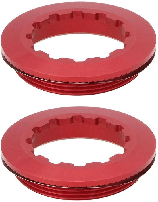Copertura per catena di blocco del sellino a disco per bicicletta - 2 pezzi - Lega di alluminio - Rosso - Leggero - Resistente all'ossidazione - Alta resistenza - Freni a disco