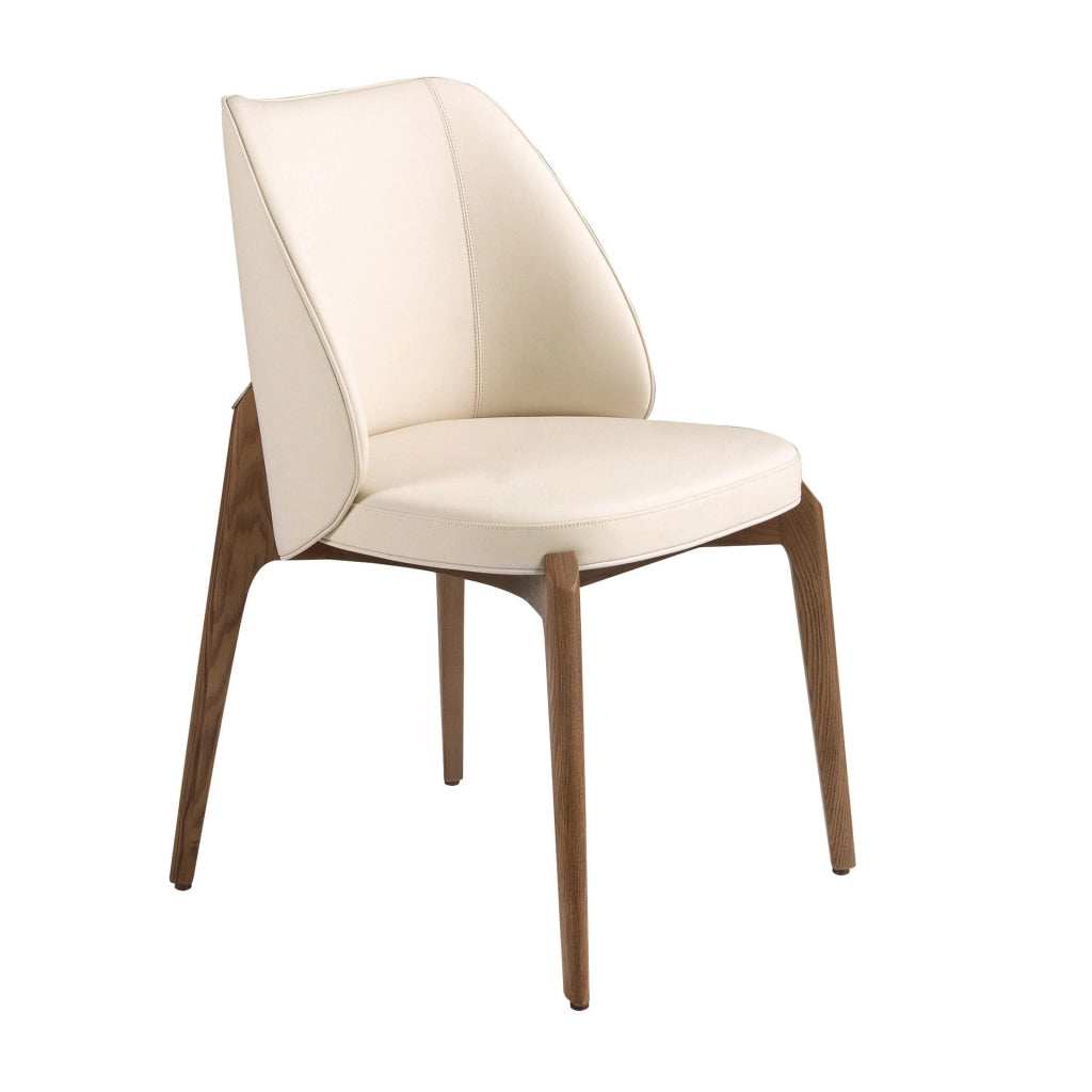 Sedia in similpelle crema