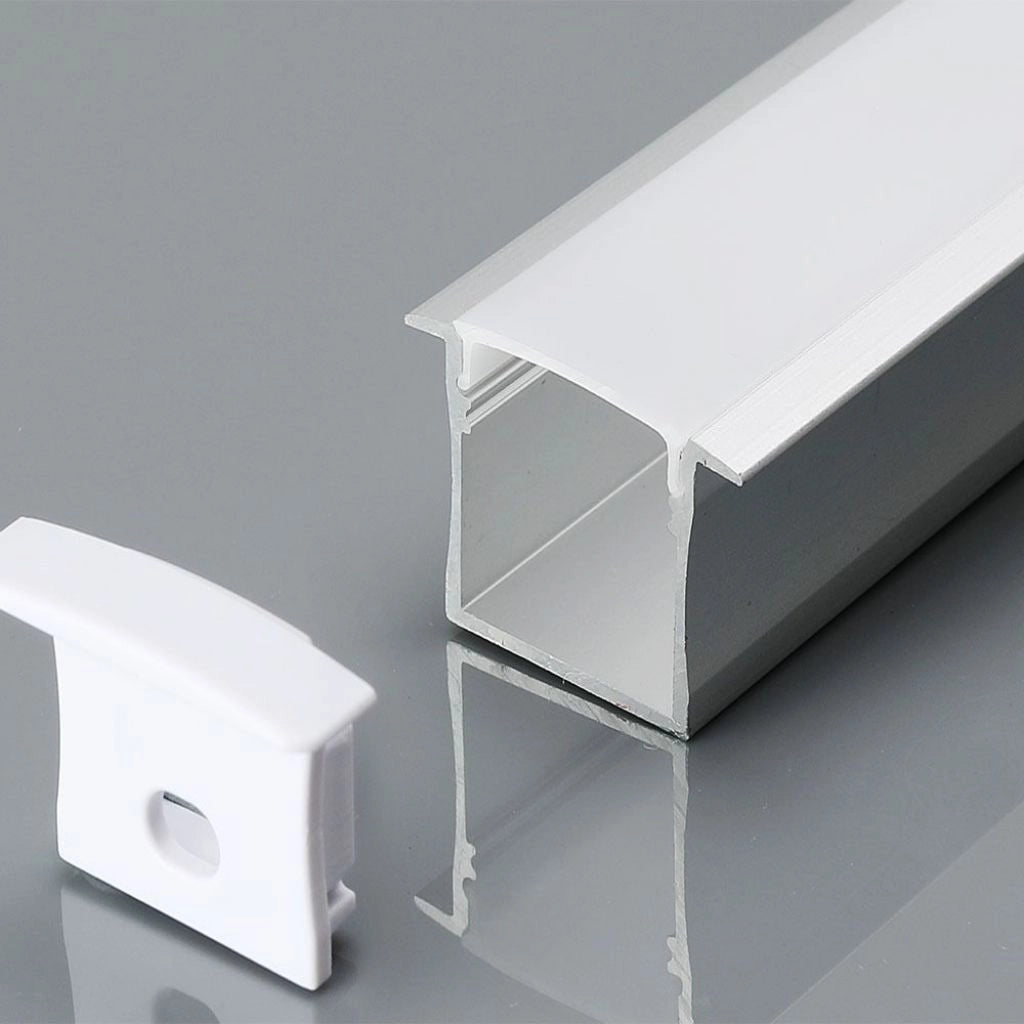 Kit di montaggio della striscia a LED con diffusore in alluminio 2000*30*20mm Milky