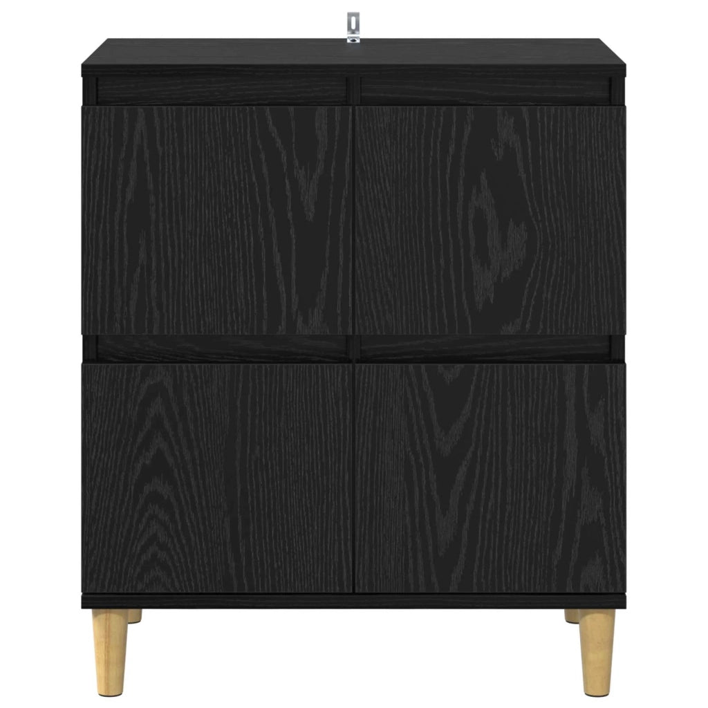 Credenza Rovere Nero 60 x 35 x 70 cm Legno multistrato