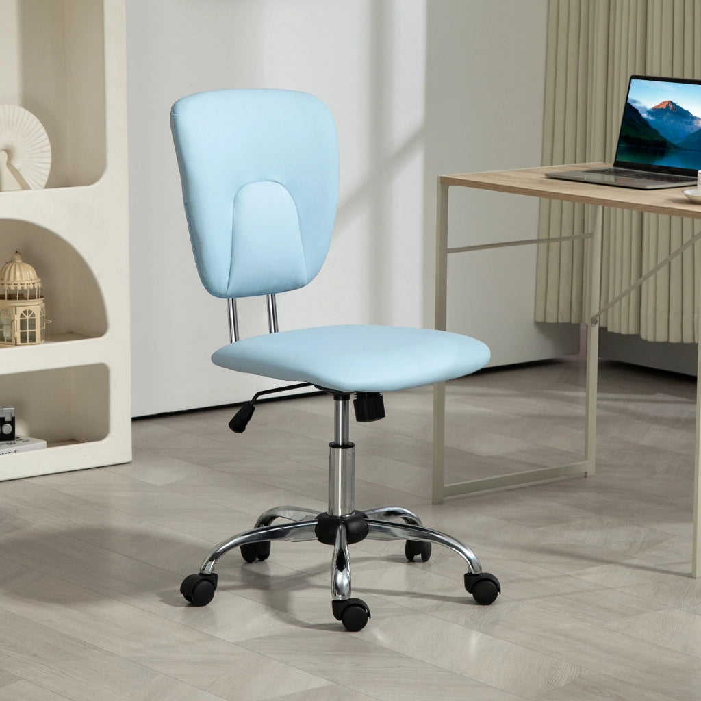 Sedia da Ufficio Girevole con Altezza Regolabile ¨C Zephmum ¨C Blu 50x54x87,5-96,5 cm