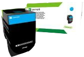 ORIGINAL Lexmark toner ciano 70C2HCE ~3000 Seiten