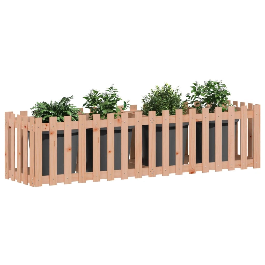 Fioriera | Cassetta per fiori | Vaso da Giardino Recinzione 200x50x50cm Massello Douglas