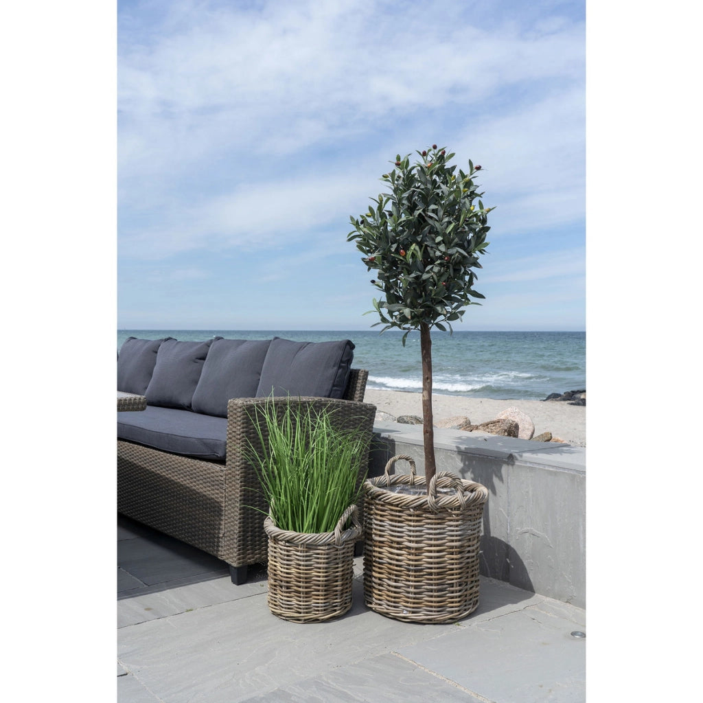 Set di 2 Cesti Portaoggetti Gili, Marrone, Rattan, 40x40x48 cm