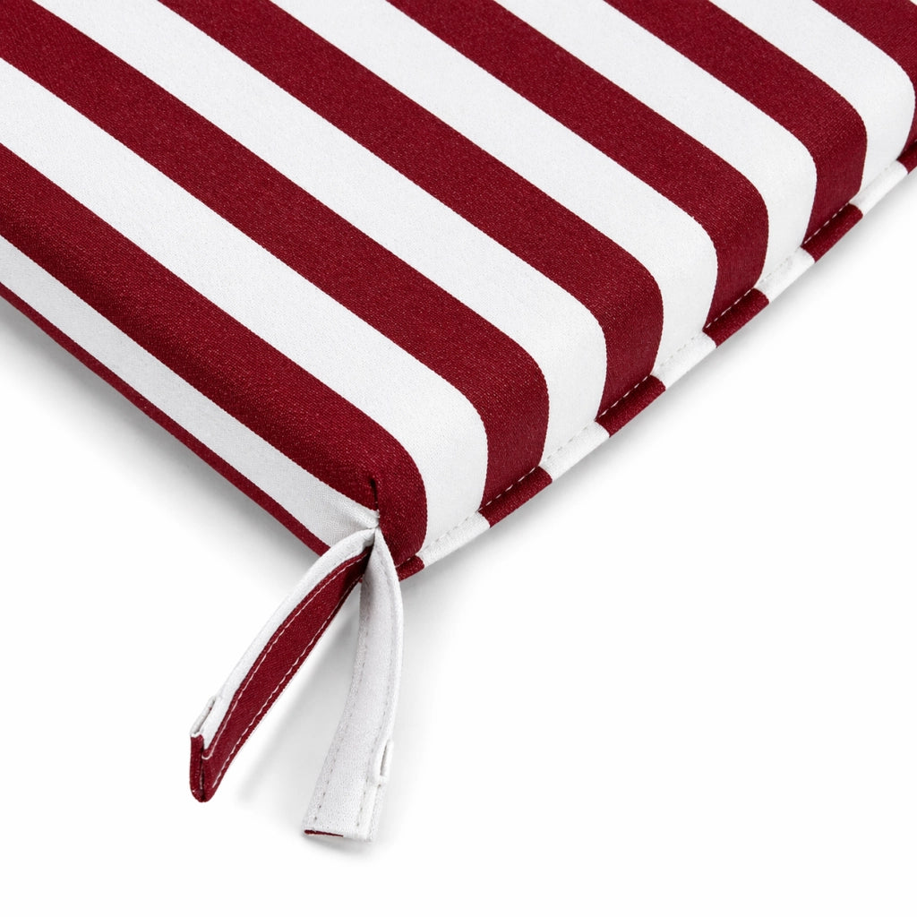 Cuscino seduta per sedia 45x47cm con velcro in poliestere – Bordeaux/Bianco