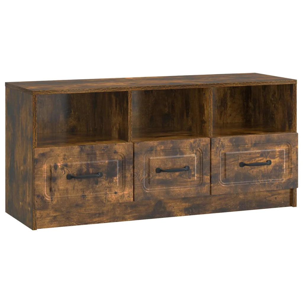 Mobile TV Rovere Fumo 102 x 34,5 x 47 cm Legno ingegnerizzato