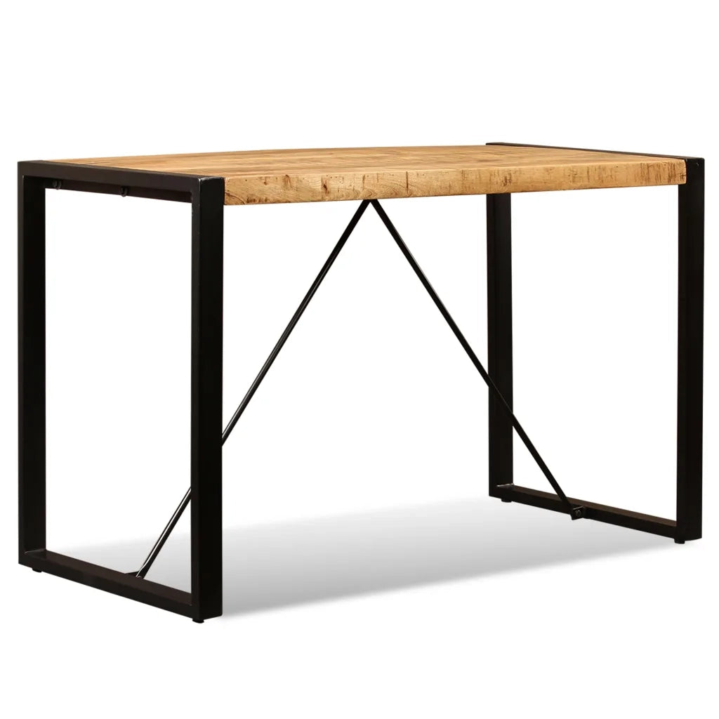 Tavolo da Pranzo in Legno Massello di Mango Grezzo 120 cm           cod mxl 13504