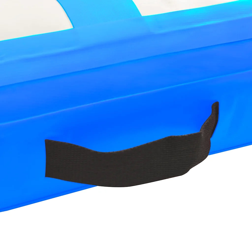 Tappetino Ginnastica Gonfiabile con Pompa 60x100x20 cm PVC Blu CFW7398813