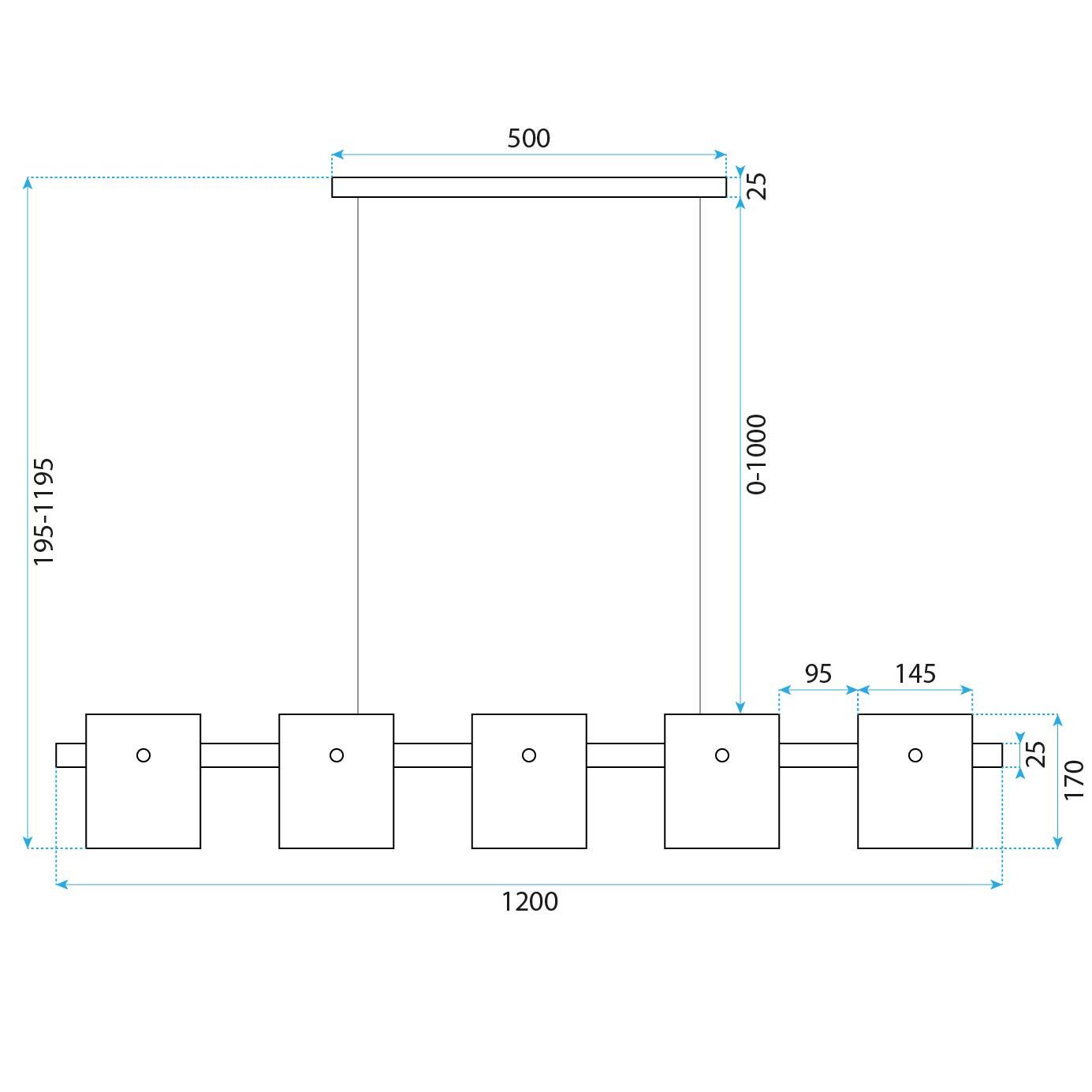 Lampada Da Soffitto APP1706-5CP Grey G9