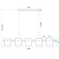 Lampada Da Soffitto APP1706-5CP Grey G9