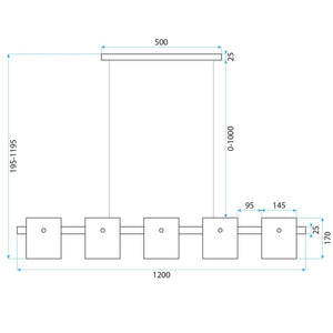 Lampada Da Soffitto APP1706-5CP Grey G9