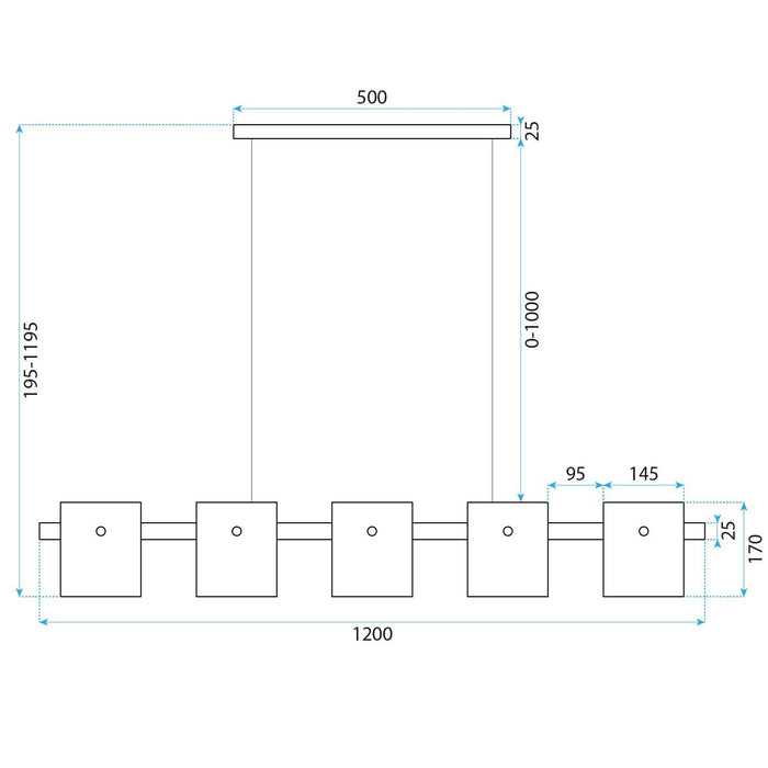 Lampada Da Soffitto APP1706-5CP Grey G9