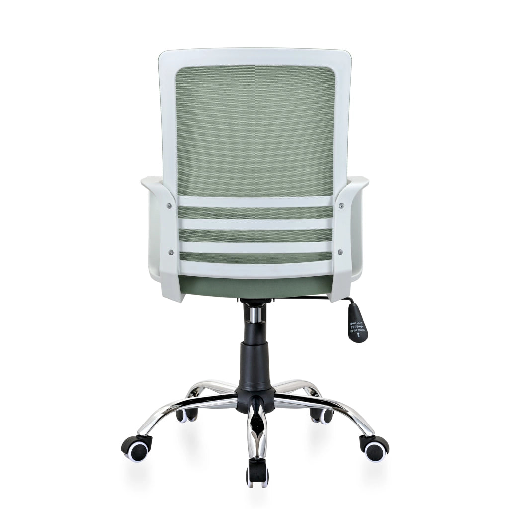 Sedia studio Hispanohogar altezza regolabile in tessuto verde