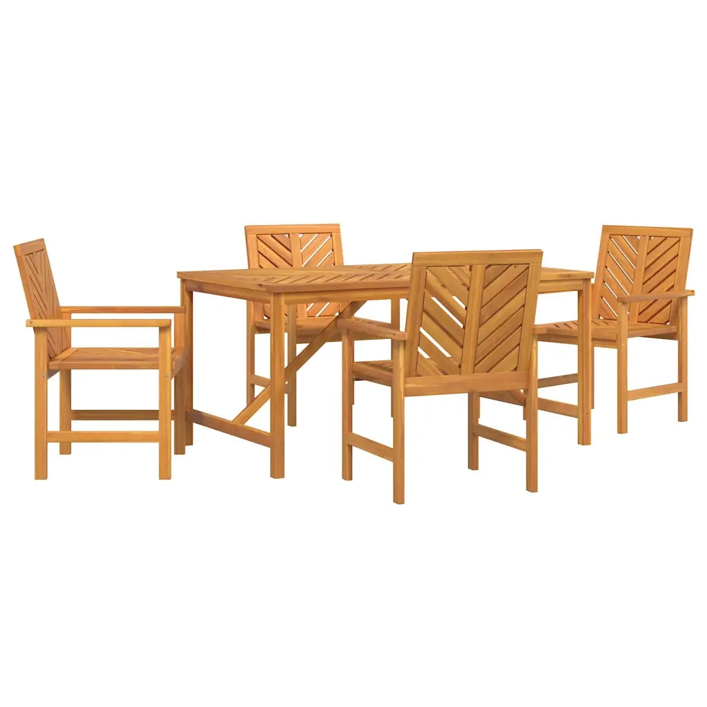 Set da Pranzo per Giardino 5 pcs Marrone 3154106