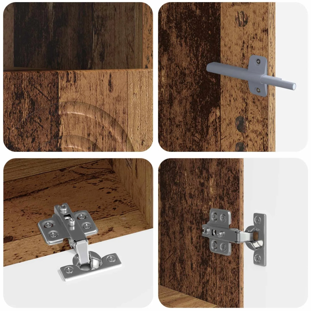 Mobile TV LED a 3 pezzi Legno antico Legno ingegnerizzato 3416507