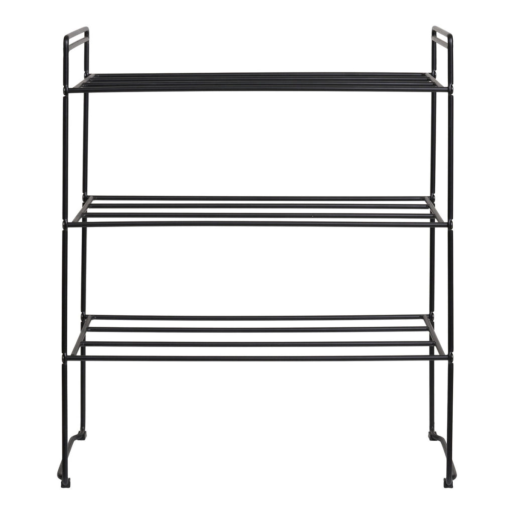 Scarpiera Swansea, Nero, Metallo, 25x49,5x60 cm