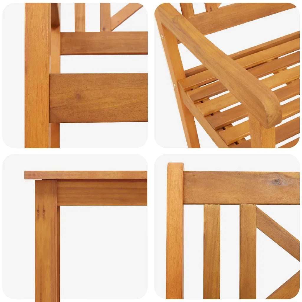 Set da Pranzo per Giardino 3 pz | Set Salotto da Giardino Marrone