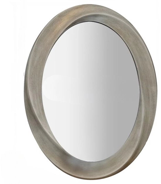 Specchio ovale barocco in oro con design classico per soggiorno e camera da letto - 60x80cm