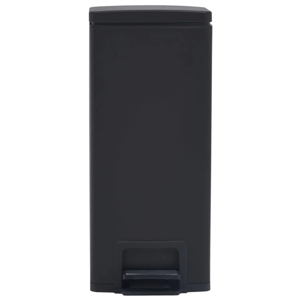 Pattumiera a pedale anti-impronta in acciaio inox da 30 litri nera 02_0006099