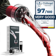 Decantatore per Vino Rosso con Tappo Senza Gocce | Degustatore a Doppio Strato per Aromi Perfetti