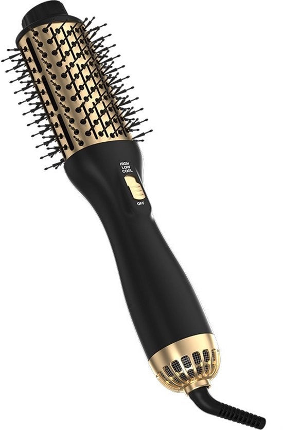 Föhnborstel 3-in-1 con ioni negativi per asciugare capelli driti con volume - 60 mm ovale per capelli di tutti i tipi - Stile salone, liscio, senza peluria