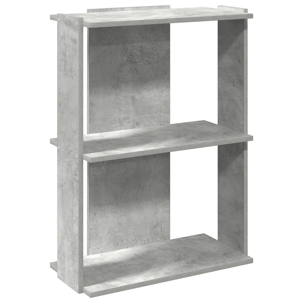Libreria 3 Ripiani Grigio Cemento 60x30x80 cm Multistrato