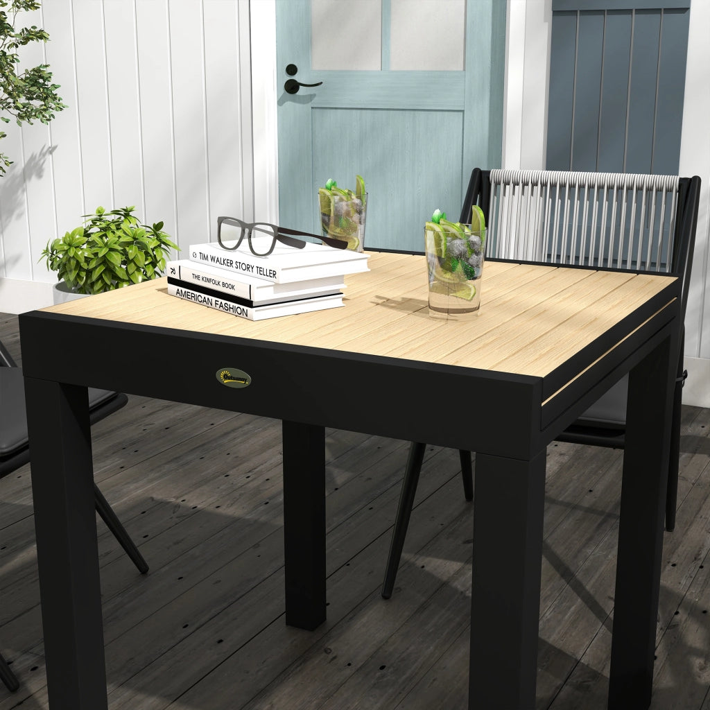 Tavolo da Pranzo Allungabile per 6 Persone ¨C MINIMAL ¨C Alluminio Giallo 81/162x80x75 cm