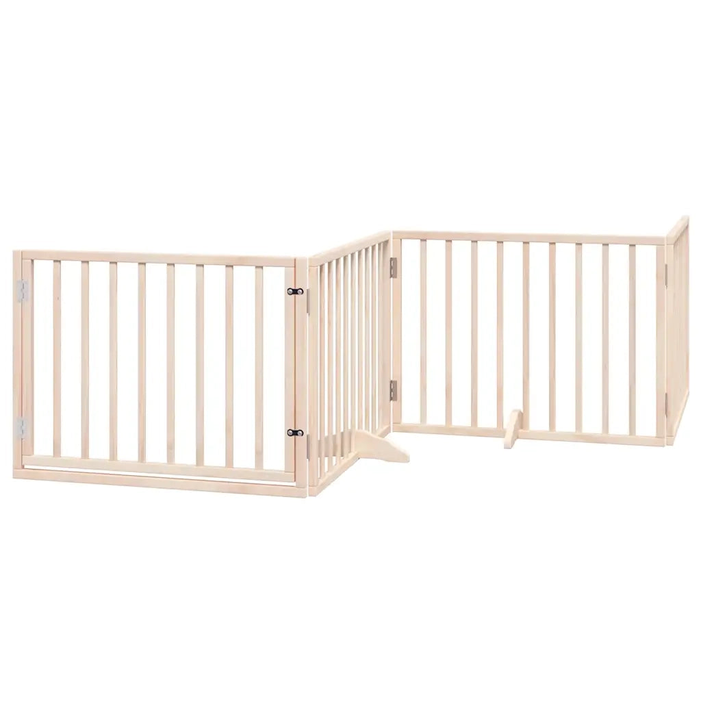 Cancello per Cani Pieghevole 6 Pannelli 480 cm Legno di Pioppo CFW2141419
