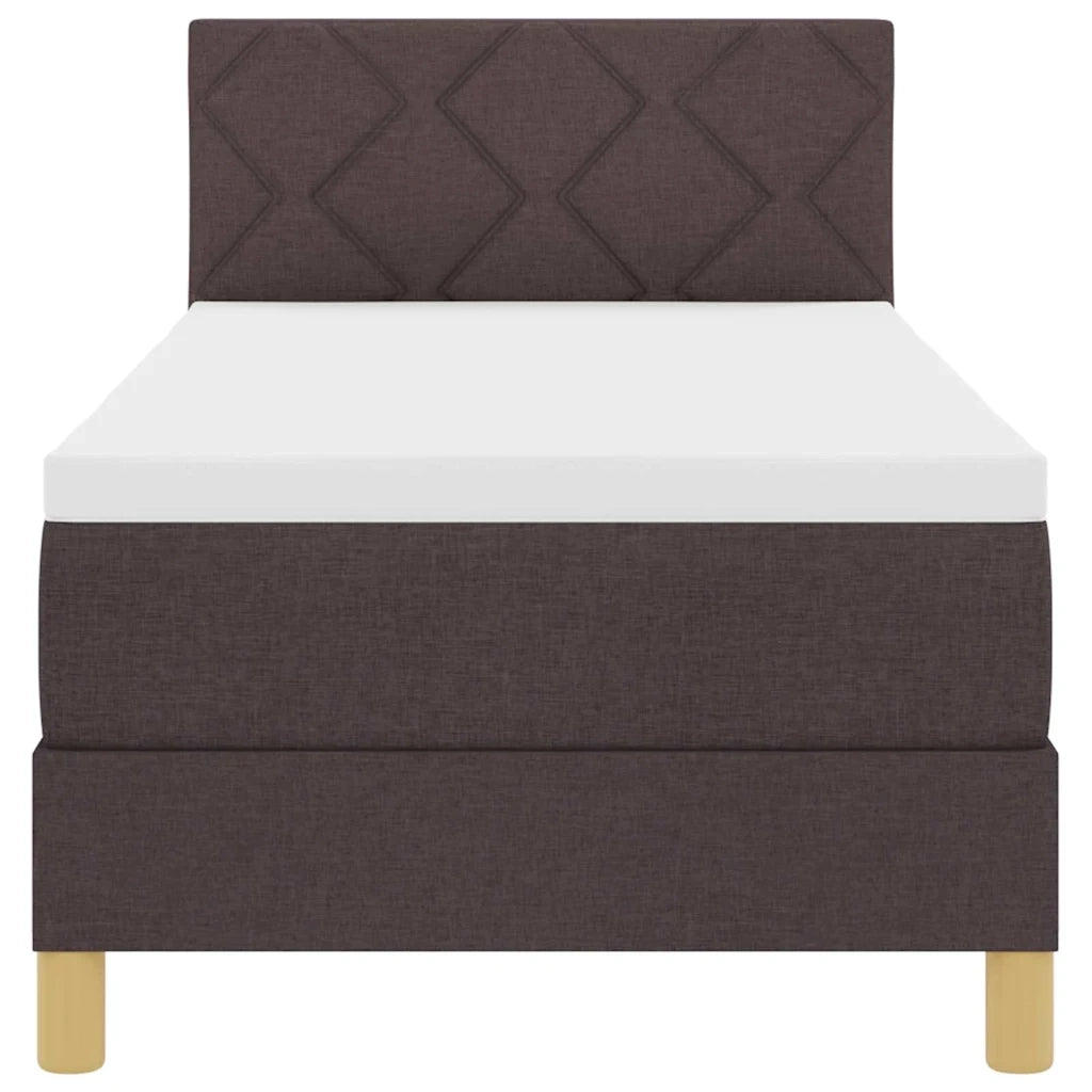 Letto a molle con cuscino Marrone Scuro 80 x 200 cm Tessuto 3338954