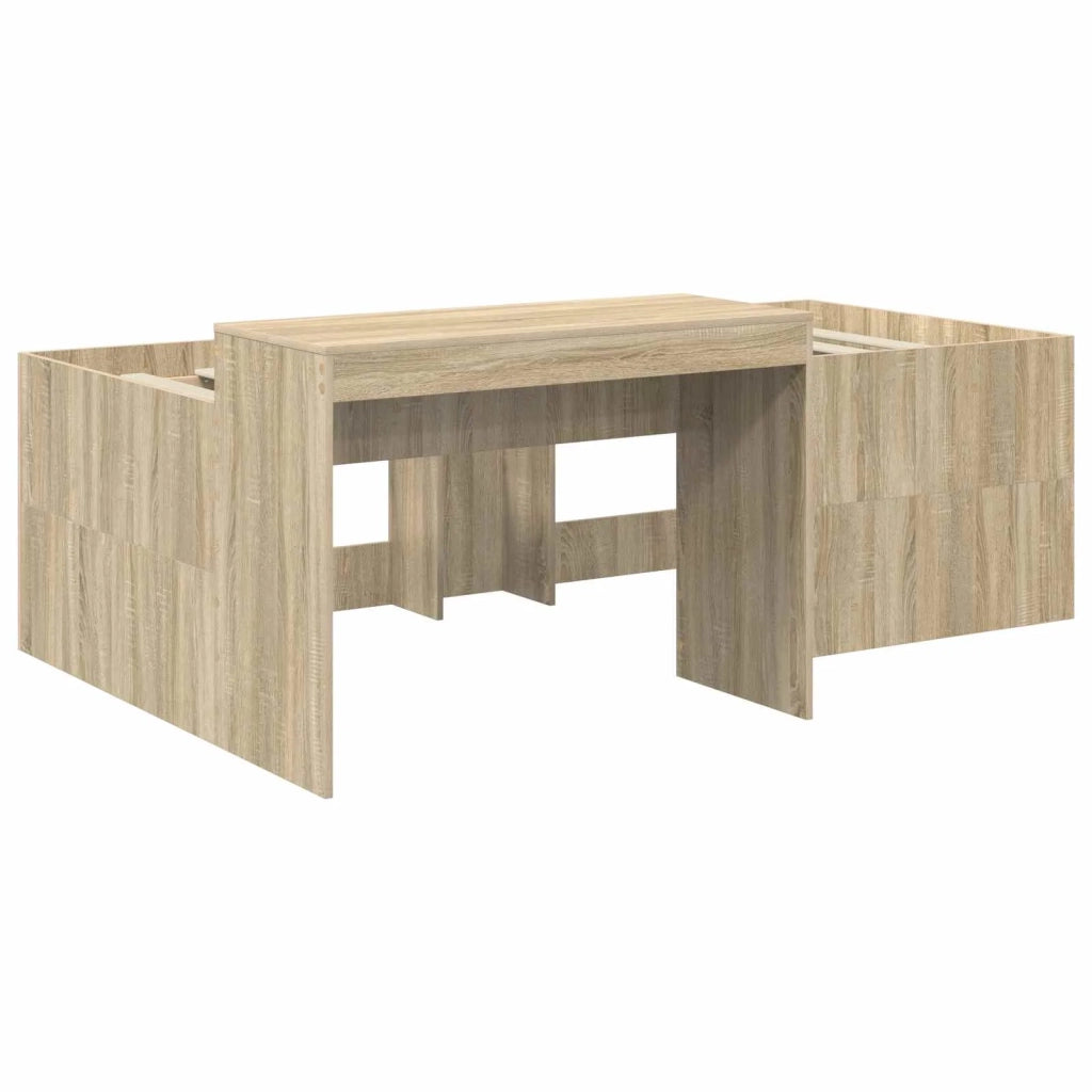 Letto con Tunnel 3 pz Rovere Artigianale e Rosso 3423699
