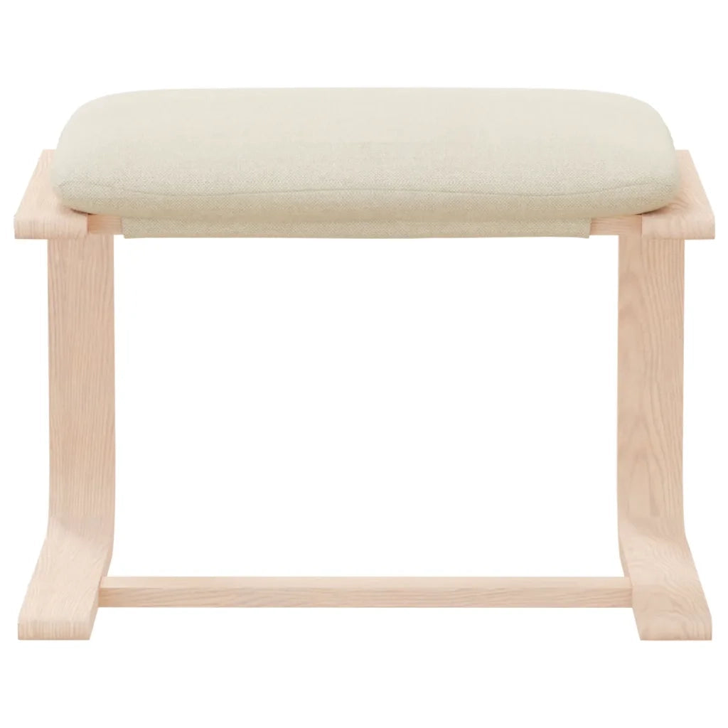 Poggiapiedi Crema 51x41x40 cm in Tessuto 351062