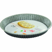 Trade Shop - Teglia Stampo Crostata Tonda Con Bordo Festonata ø28-32 Cm Antiaderente Antigraffio -    -diametro 28cm   -