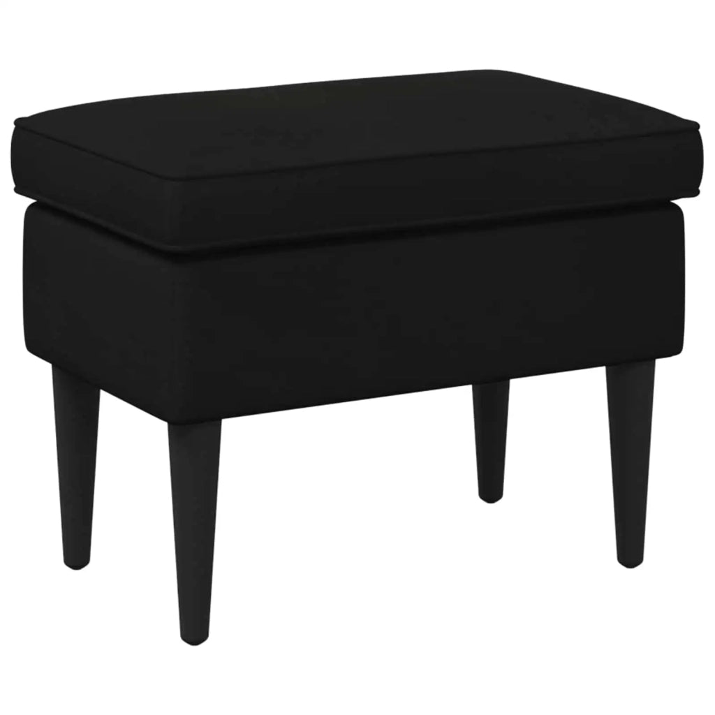Poggiapiedi Nero 55 x 35 x 41 cm Velluto
