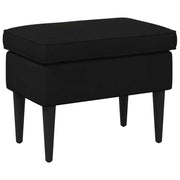 Poggiapiedi Nero 55 x 35 x 41 cm Velluto